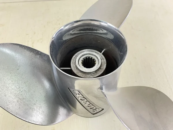Honda 14 1/4 x 19P Stainless Steel Prop – 3 Blade OEM 58233-ZY3-B19H